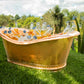 30" Oval Tub Shaped Hammered Copper Cooler