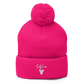 Self Love - Pom-Pom Beanie - Winter Beanie with Embroidery