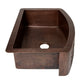 33" Farmhouse Single Well Cactus Design Round Apron Hammered Copper Kitchen Sink