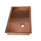 26" Rectangular Curved Bottom Hammered Copper Bar Sink