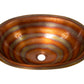 19" Oval Hammered Copper Bathroom Sink