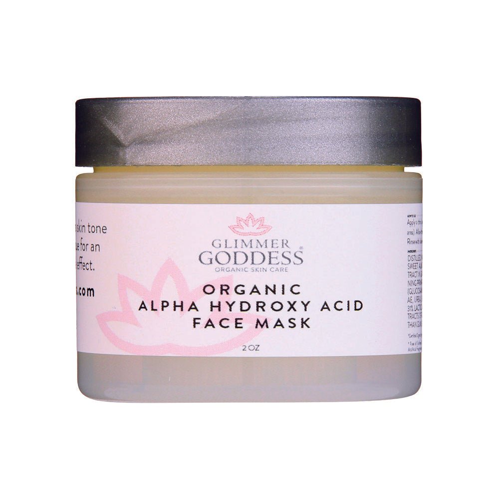 Organic Alpha Hydroxy Acid Face Mask – AHA Renewing Mask for Exfoliation, Glow & Anti-Aging