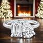 AGI Certified 3.50 CTW Toi Et Moi Lab Grown Diamond Ring in Pear & Emerald Cut 14K White Gold