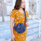 Round Crossbody Bag- Multiple Prints Available