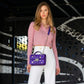 Studded Small Leather Crossbody Bag Royal Blue Purse  Women's Handbag