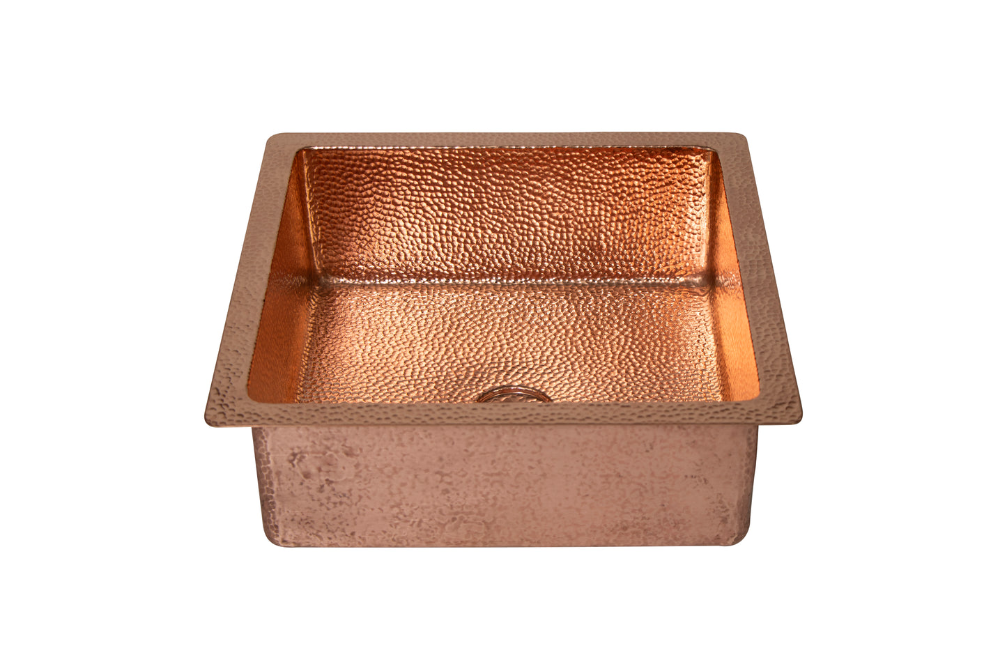 15" Square Hammered Copper Bar Sink