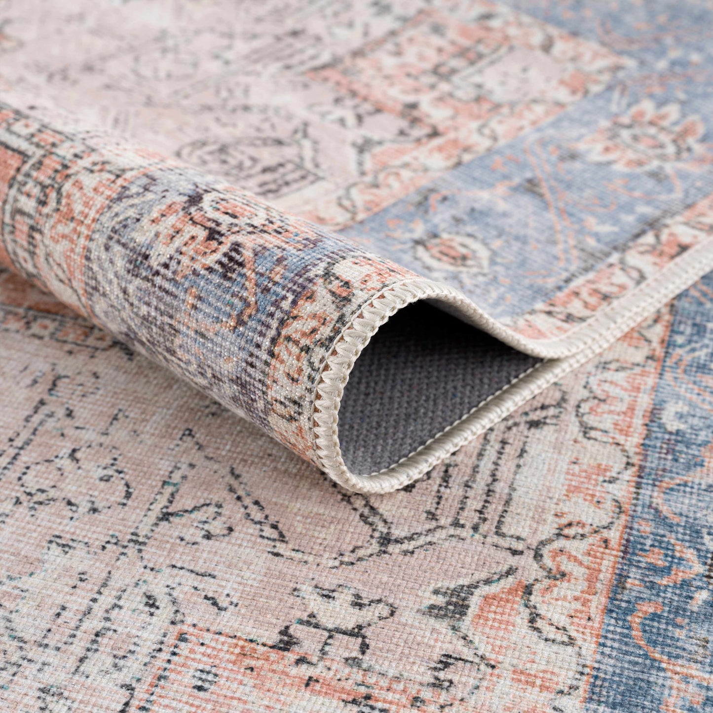 Rosman Distressed Washable Rug Area Rug