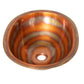 19" Oval Hammered Copper Bathroom Sink