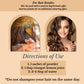 Hair Bloom Natural Brunette Hair Color- Herbal Henna & Indigo Mix Hair Color Powder- 12 individual sachets (10 gm each)- Reusable Brush & Tray Included