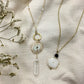 Solar Quartz + Crystal Y Necklace