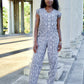 Slate Stripe Jumpsuit - FINAL SALE