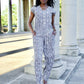 Slate Stripe Jumpsuit - FINAL SALE