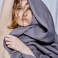 Marcel Linen Fitted Sheet - Storm