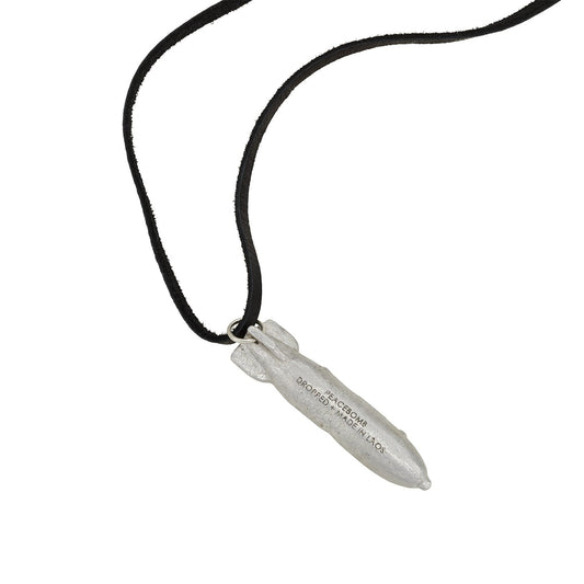 STORY BOMB NECKLACE - SILVER OR LEATHER