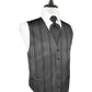 Striped Satin Tuxedo Vest 2