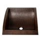 20" Rectangular Apron Curved Bottom Hammered Copper Bathroom Sink