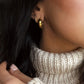 Tara Huggies Gold - White Zirconia