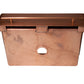 33" Farmhouse Single Well Towel Holder Straight Apron Hammered Copper Kitchen Sink