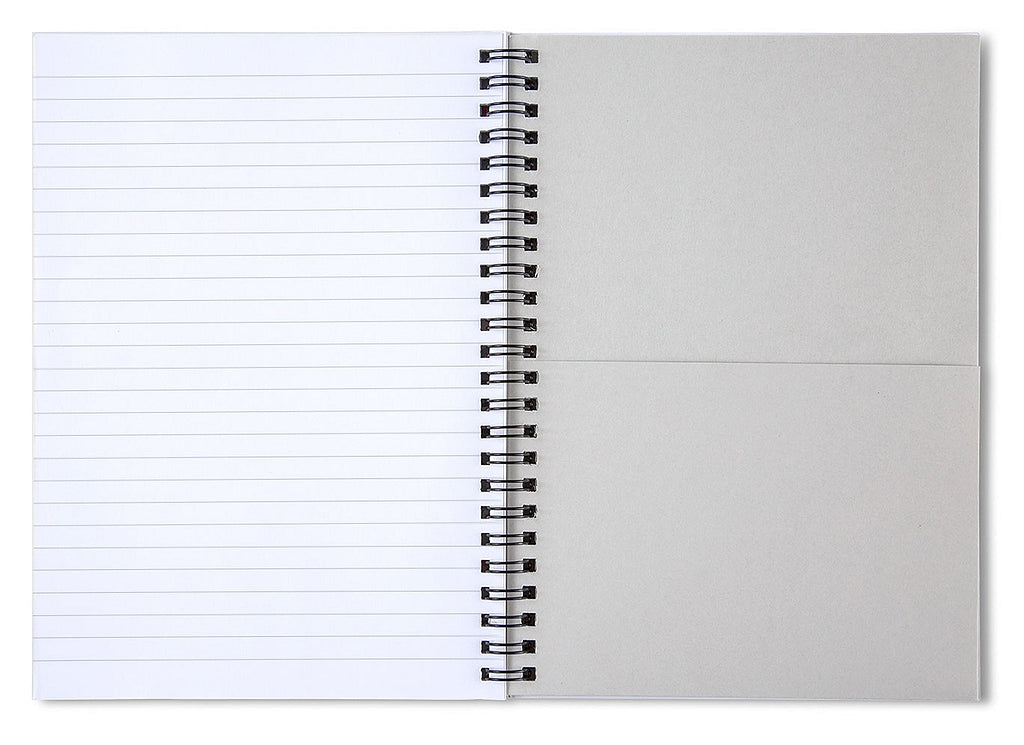 Baby Blue Floral Pattern - Spiral Notebook