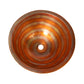 17" Round Apron Hammered Copper Bathroom Sink