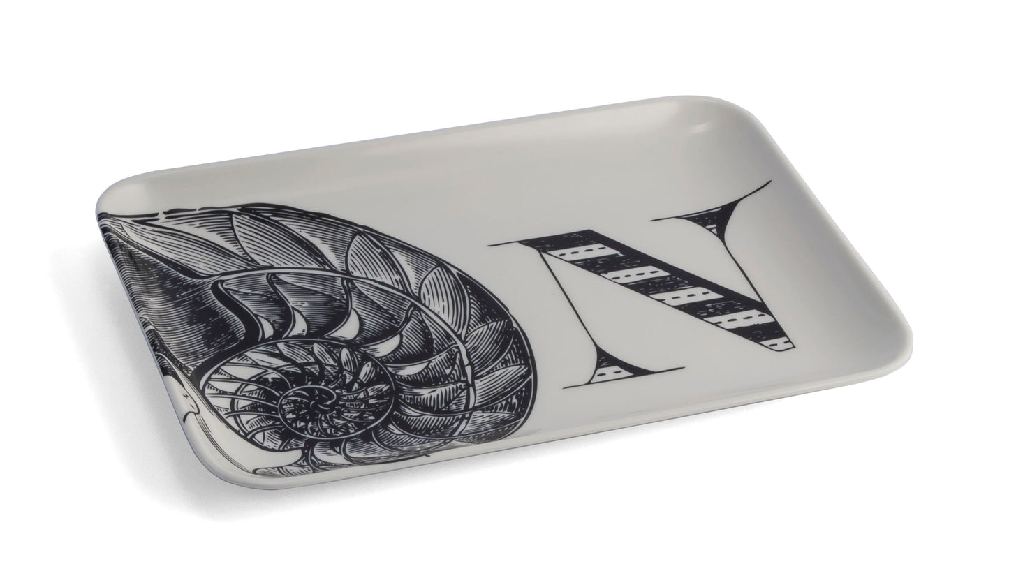 N Nautilus Alphabet Tray
