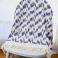 Throw Blanket in Blue Ikat