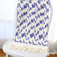 Throw Blanket in Blue Ikat