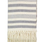Throw Blanket in Charcoal Stripes