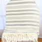 Throw Blanket in Charcoal Stripes