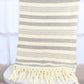 Throw Blanket in Charcoal Stripes