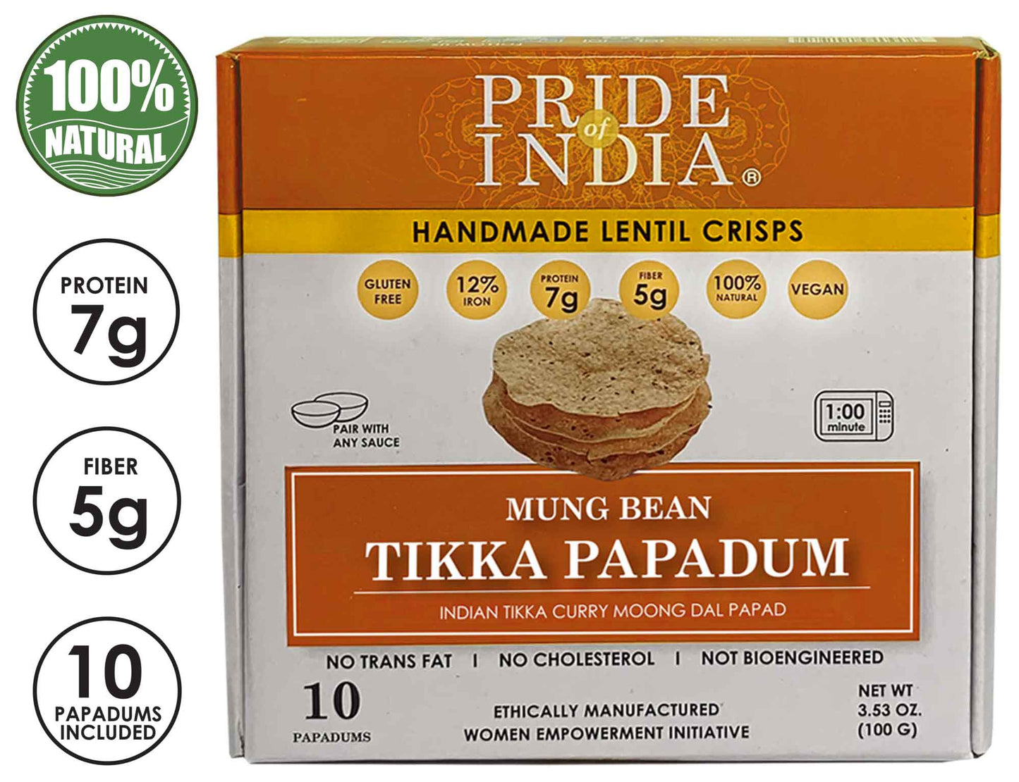 TIKKA CURRY MUNG BEAN PAPADUM LENTIL CRISP