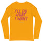 Rebel Girl Unisex Long Sleeve Tee with EMBROIDERY