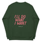 Rebel Girl Unisex organic raglan sweatshirt Organic Clothing with EMBROIDERY