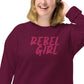 Rebel Girl Unisex organic raglan sweatshirt Organic Clothing with EMBROIDERY