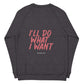 Rebel Girl Unisex organic raglan sweatshirt Organic Clothing with EMBROIDERY