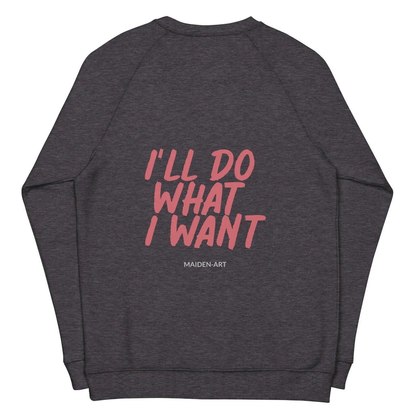 Rebel Girl Unisex organic raglan sweatshirt Organic Clothing with EMBROIDERY