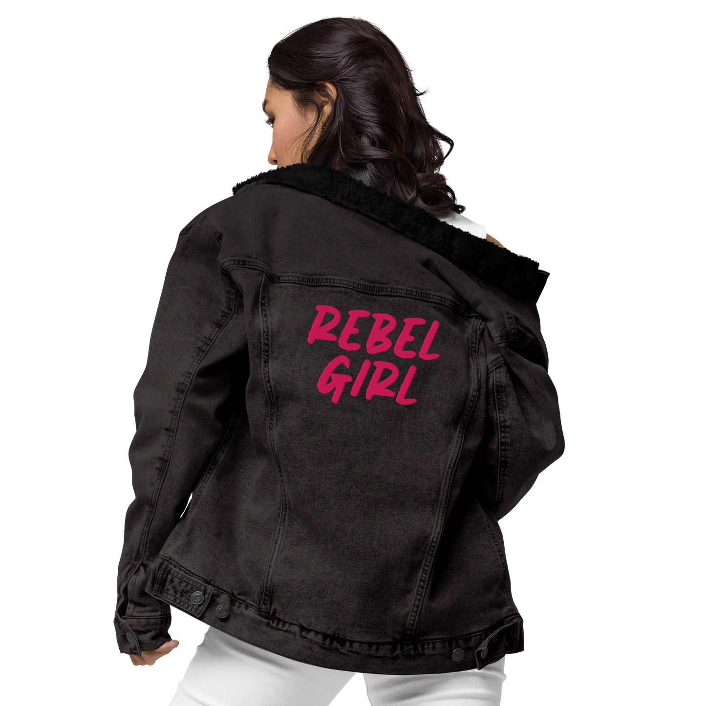 Denim sherpa jacket REBEL GIRL