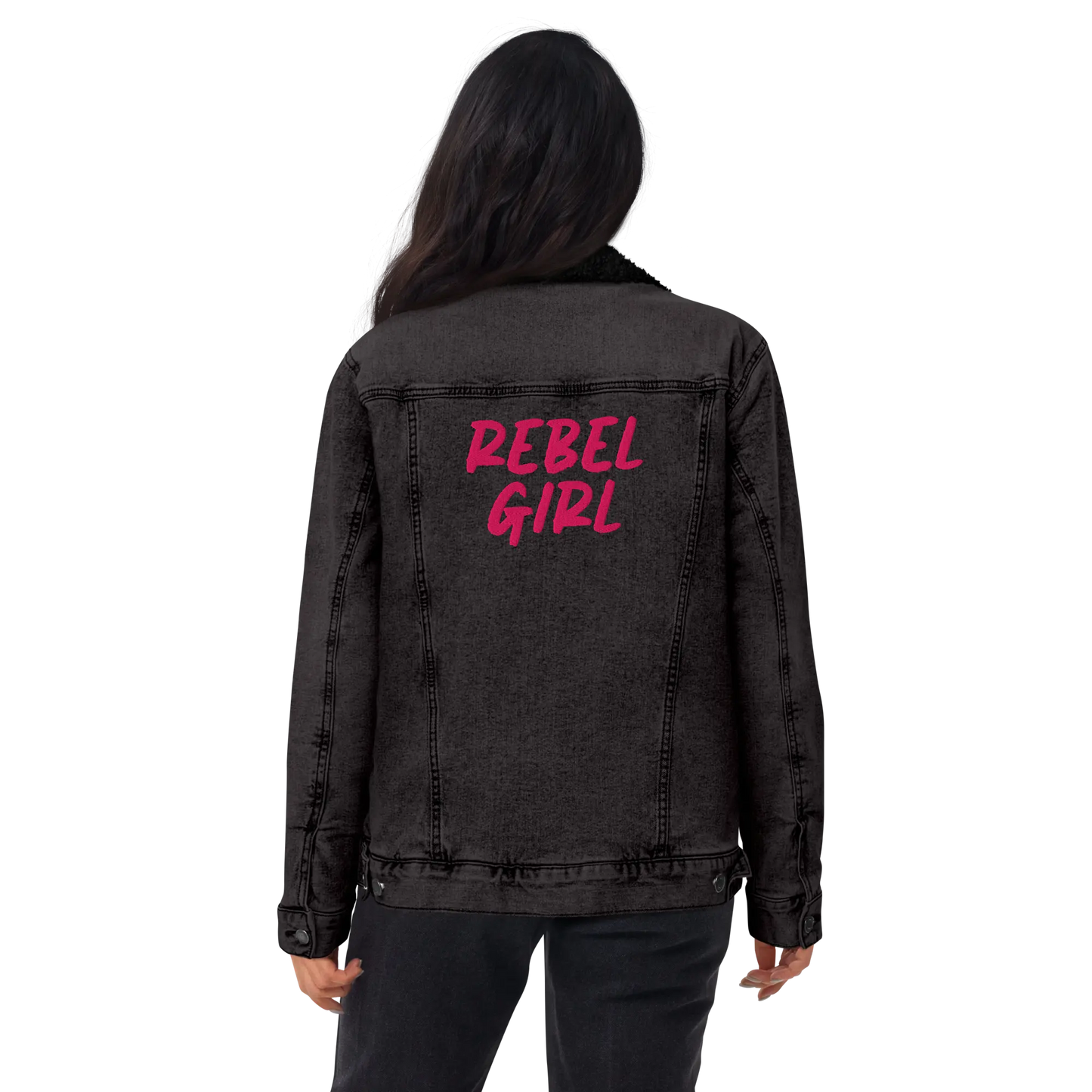 Denim sherpa jacket REBEL GIRL