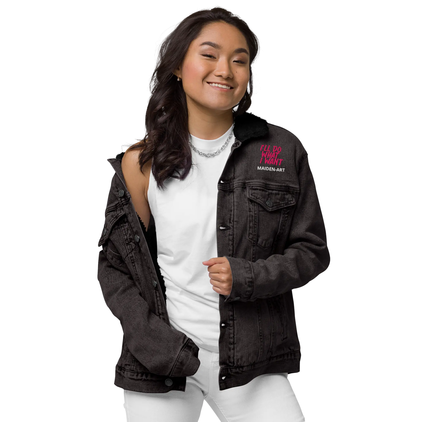Denim sherpa jacket REBEL GIRL
