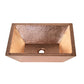 18" Rectangular Double Wall Hammered Copper Bathroom Sink