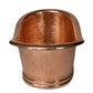 30" Oval Tub Shaped Hammered Copper Cooler