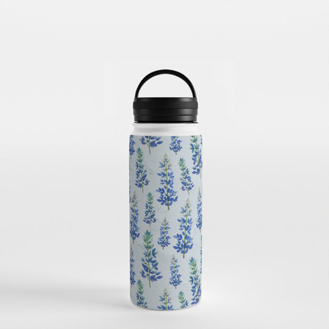 Blue Bonnet Handle Lid Water Bottle