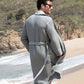 Men's Lightweight Waffle Spa Robe with Shawl Collar