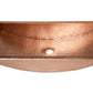 26" Rectangular Curved Bottom Hammered Copper Bar Sink