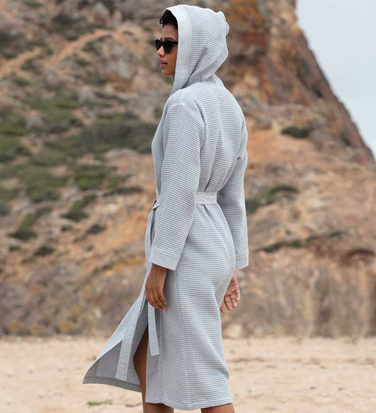 Women’s Turkish Cotton Waffle Hooded Robe