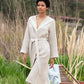 Women’s Turkish Cotton Waffle Hooded Robe