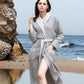 Women’s Lightweight Waffle Spa Robe with Shawl Collar