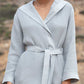 Women’s Turkish Cotton Waffle Hooded Robe