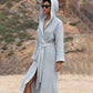 Women’s Turkish Cotton Waffle Hooded Robe