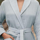 Women’s Lightweight Waffle Spa Robe with Shawl Collar